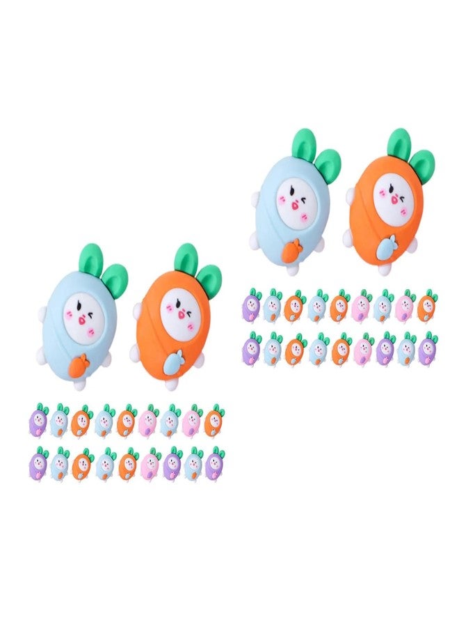 QIPS 3D Erasers for Kids - Set of 36 (Cute Radish Rabbit) - Image 5